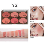 6 Colour Blush On Palette (017)