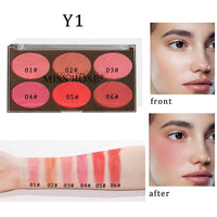 6 Colour Blush On Palette (017)