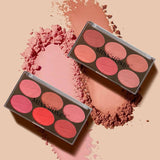 6 Colour Blush On Palette (017)