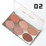 6 Colour Blush On Palette (017)